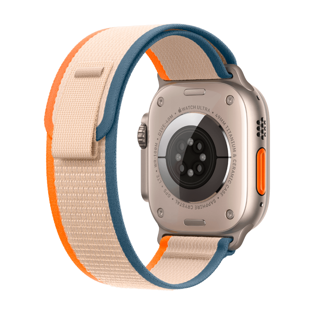 Apple Watch Ultra 2 GPS + Cellular, 49mm Titanium Case with Orange/Beige Trail Loop - M/L 8