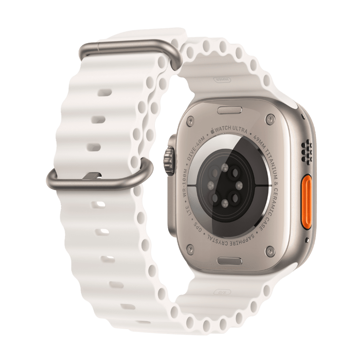 Apple Watch Ultra 2 GPS + Cellular, 49mm Titanium Case with White Ocean Band 8