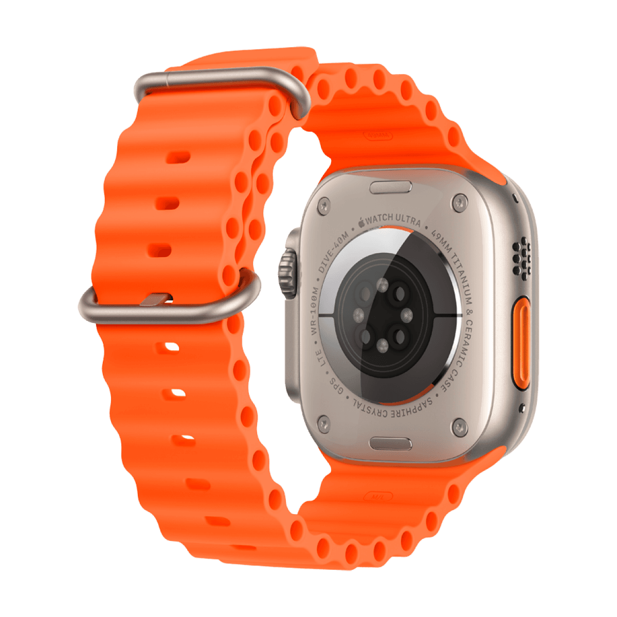 Apple Watch Ultra 2 GPS + Cellular, 49mm Titanium Case with Orange Ocean Band 8