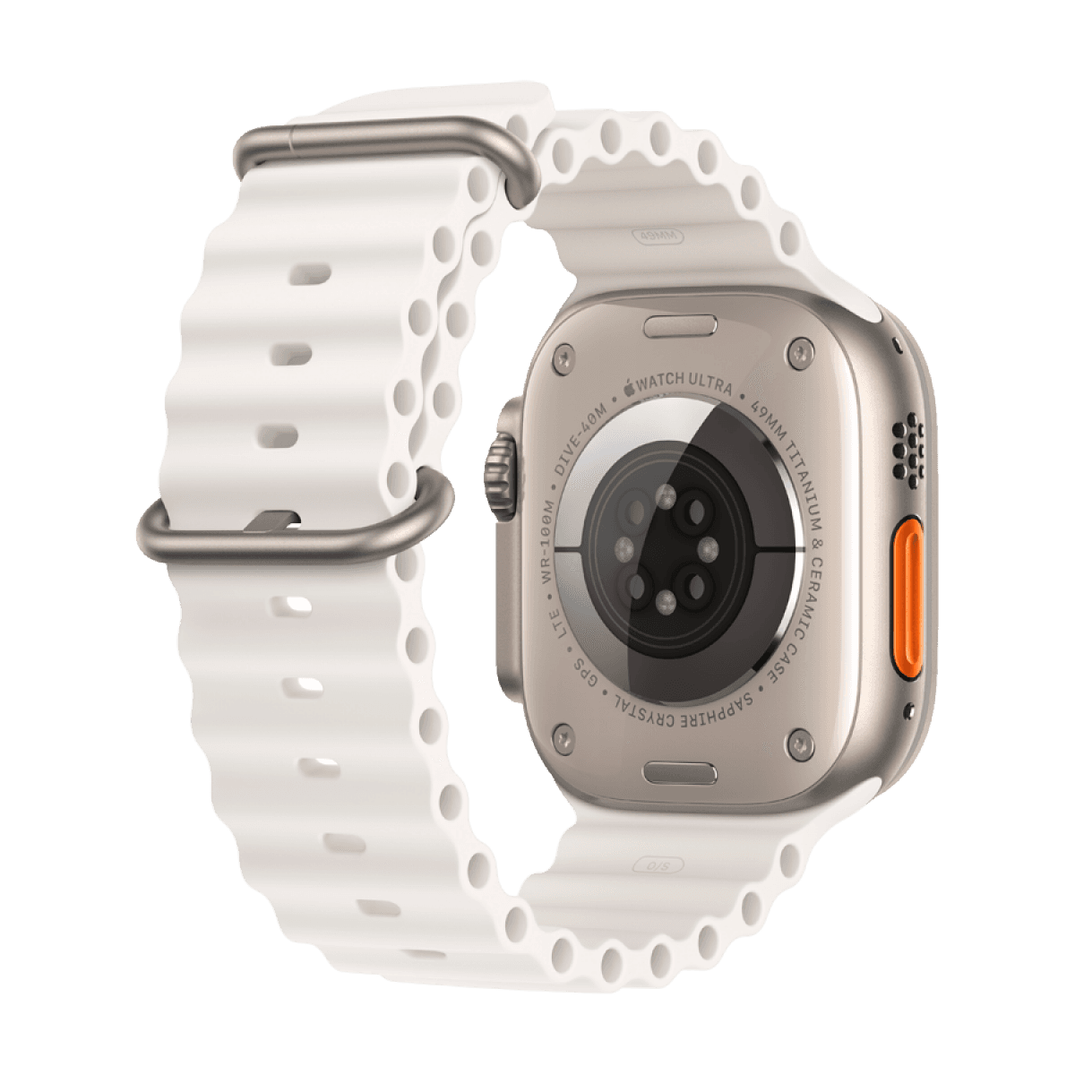 Apple Watch Ultra 2 GPS + Cellular, 49mm Titanium Case with White Ocean Band 8