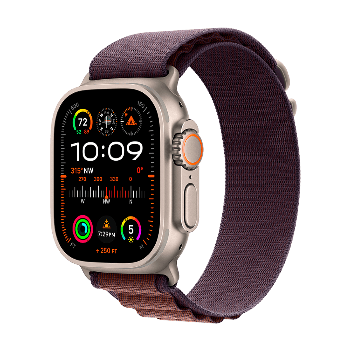 Apple Watch Ultra 2 GPS + Cellular, 49mm Titanium Case with Indigo Alpine Loop - Small 6