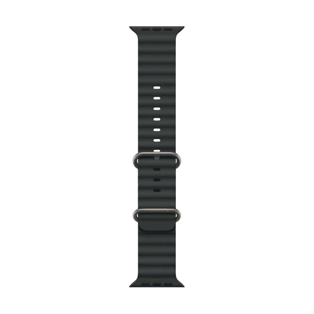 49mm Black Ocean Band - Natural Titanium Finish 3