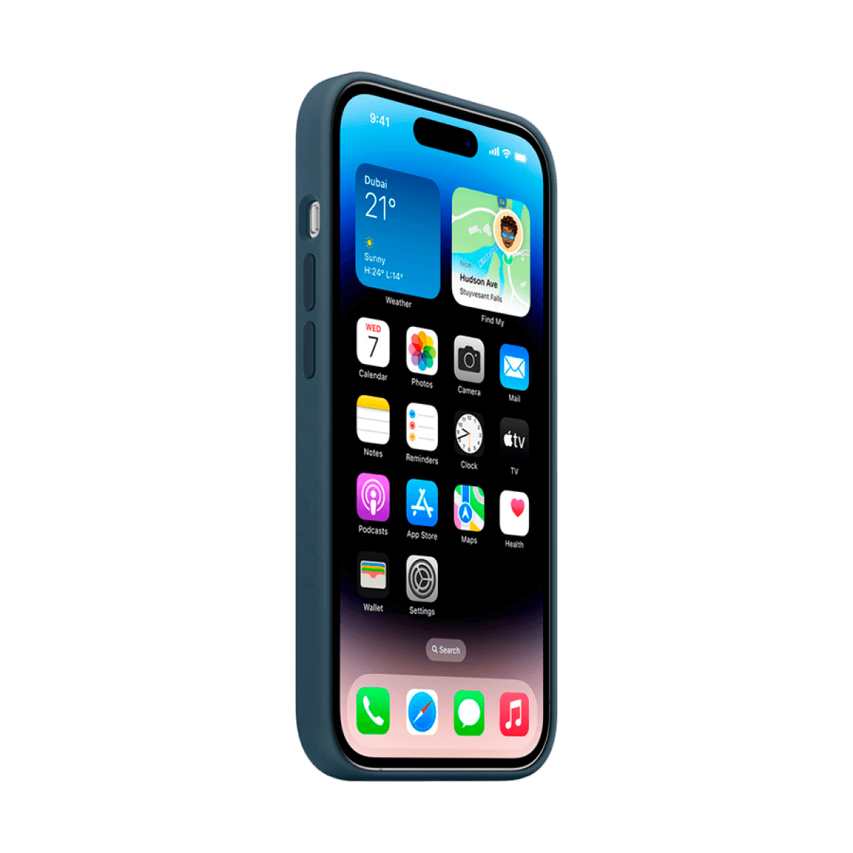 iPhone 14 Pro Silicone Case with MagSafe - Storm Blue 6