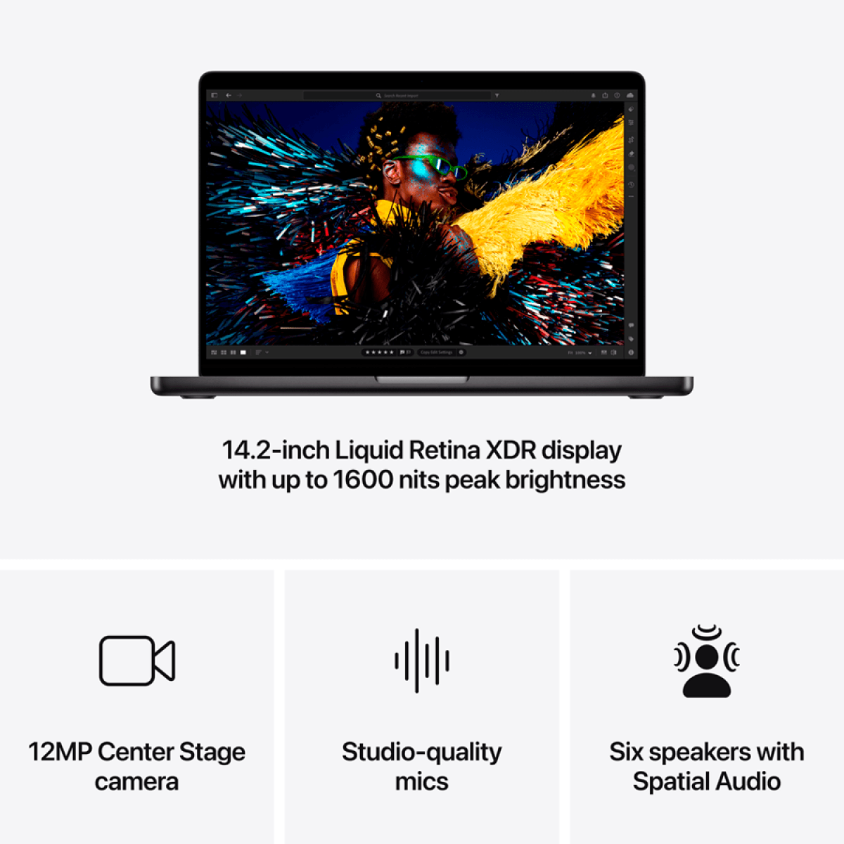 14-inch MacBook Pro: Apple M4 chip with 10‑core CPU and 10‑core GPU, 24GB, 1TB SSD - Space Black 8