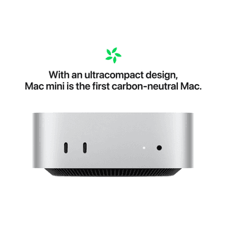 Mac mini: Apple M4 chip with 10‑core CPU and 10‑core GPU, 16GB, 256GB SSD
