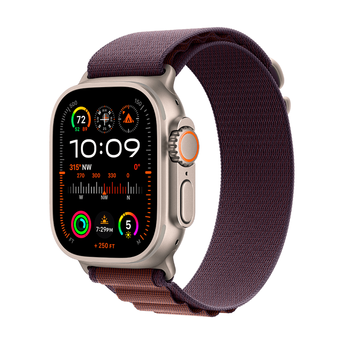 Apple Watch Ultra 2 GPS + Cellular, 49mm Titanium Case with Indigo Alpine Loop - Medium 6