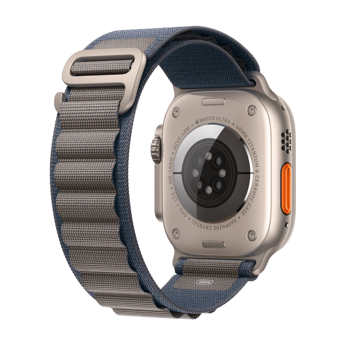 Apple Watch Ultra 2 GPS + Cellular, 49mm Titanium Case with Blue Alpine Loop - Medium 8