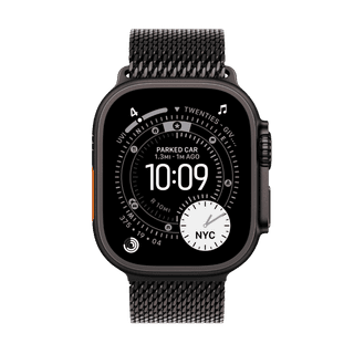 Apple Watch Ultra 3 GPS + Cellular 49mm Black Titanium Case with Black Titanium Milanese Loop - Large