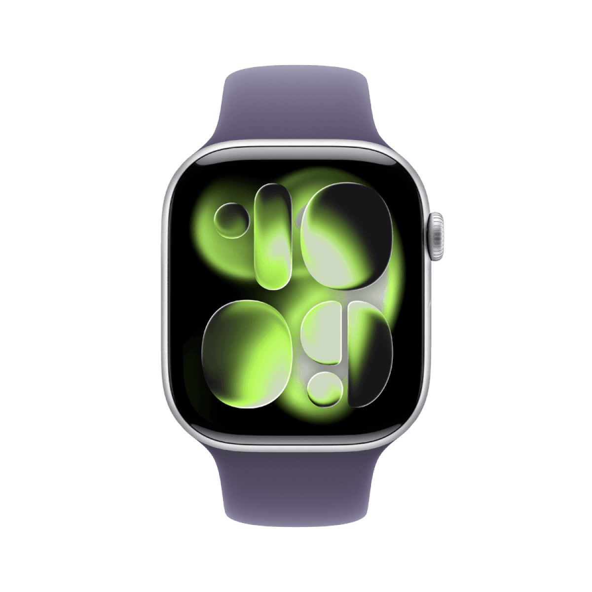 Apple Watch Series 11 GPS 46mm Silver Aluminium Case with Purple Fog Sport Band - S/M 6