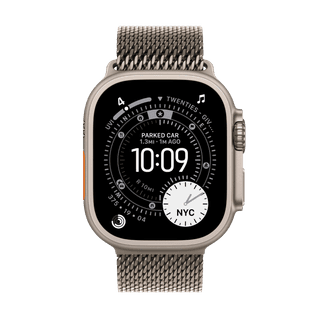 Apple Watch Ultra 3 GPS + Cellular 49mm Natural Titanium Case with Natural Titanium Milanese Loop - Small