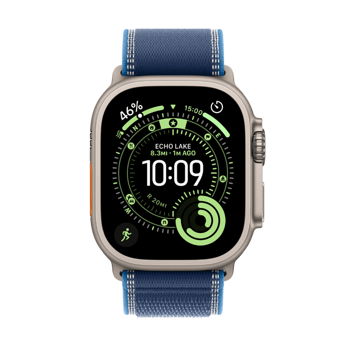 Apple Watch Ultra 3 GPS + Cellular 49mm Natural Titanium Case with Blue/Bright Blue Trail Loop - M/L 6
