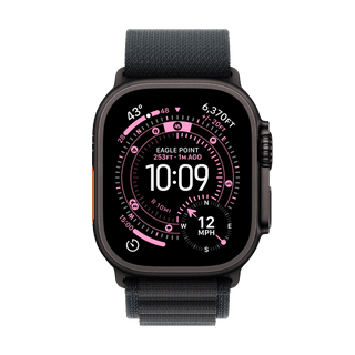Apple Watch Ultra 3 GPS + Cellular 49mm Black Titanium Case with Black Alpine Loop - Large