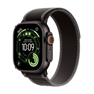 Apple Watch Ultra 3 GPS + Cellular 49mm Black Titanium Case with Black/Charcoal Trail Loop - S/M