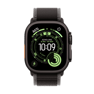 Apple Watch Ultra 3 GPS + Cellular 49mm Black Titanium Case with Black/Charcoal Trail Loop - S/M