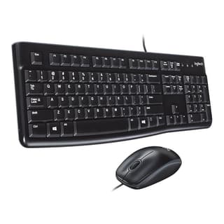 Logitech MK120 Corded Combo - Black - USB - US International