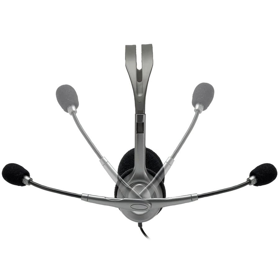 LOGITECH H110 Corded Stereo Headset - GRAY/SILVER - Dual Plug 3