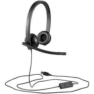 Logitech H570e Stereo USB Headset - BLACK