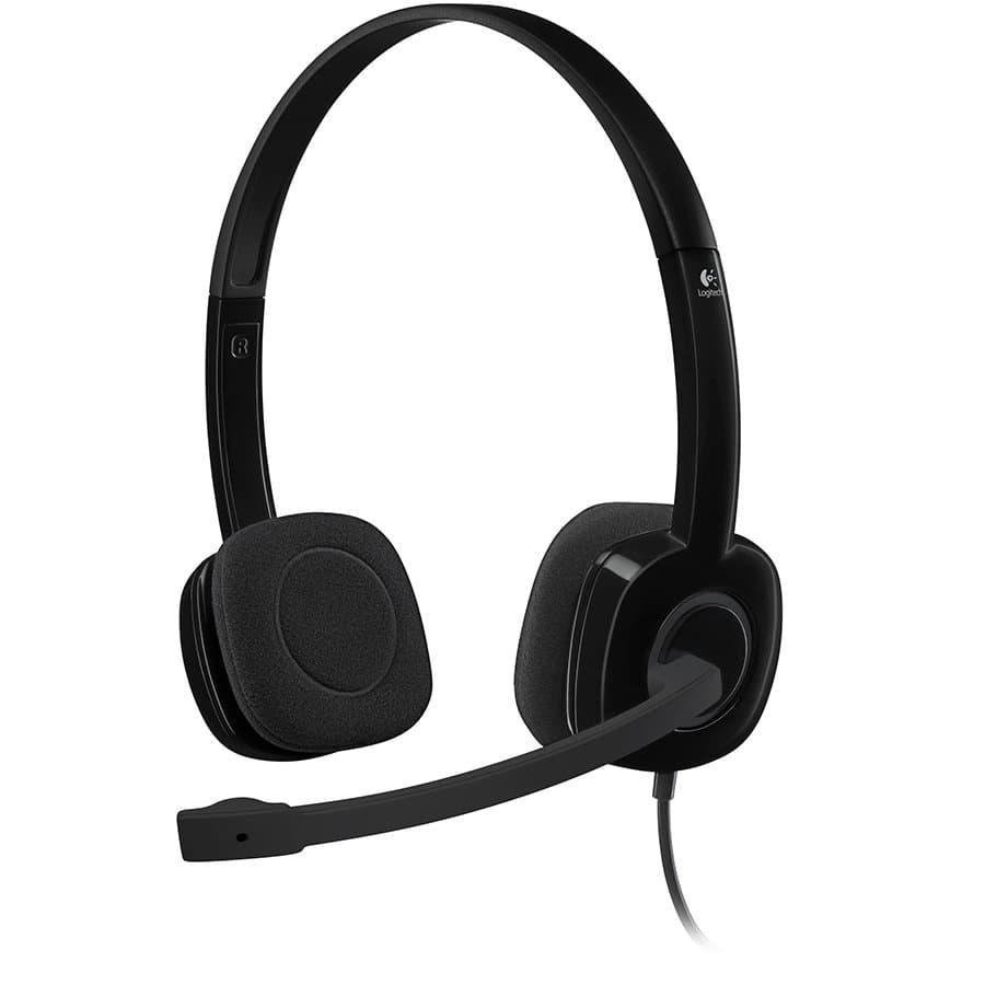 LOGITECH H151 Corded Stereo Headset - BLACK - 3.5 MM
