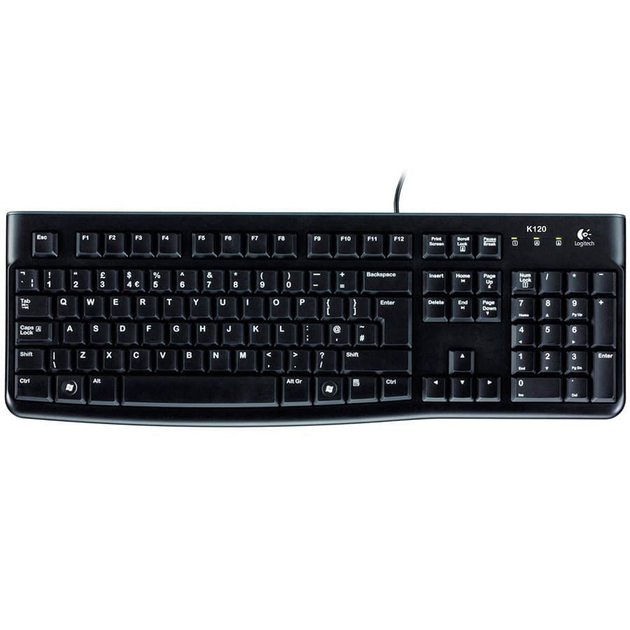 LOGITECH K120 Corded Keyboard - BLACK - USB - RUS 2