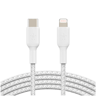 BELKIN Lightning to USB-C Cable Braided, 2M, White
