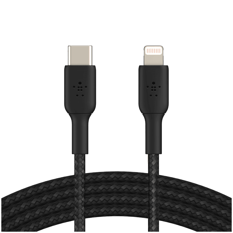 BELKIN Lightning to USB-C Cable Braided, 2M, Black