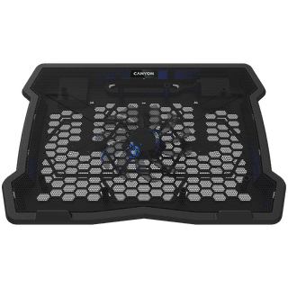 CANYON NS02, Cooling stand single fan with 2x2.0 USB hub, support up to 10”-15.6” laptop, ABS plastic and iron, Fans dimension:125*125*15mm(1pc), DC 5V, fan speed: 800-1000RPM, size:340*265*30mm, 406g