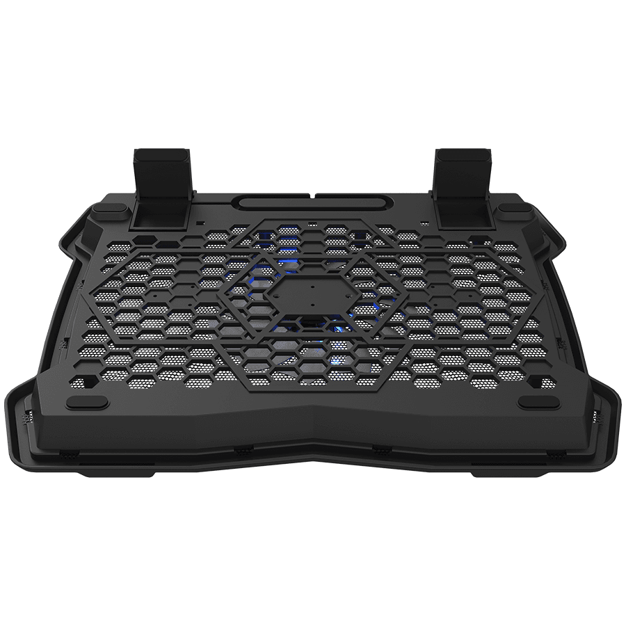 CANYON NS02, Cooling stand single fan with 2x2.0 USB hub, support up to 10”-15.6” laptop, ABS plastic and iron, Fans dimension:125*125*15mm(1pc), DC 5V, fan speed: 800-1000RPM, size:340*265*30mm, 406g 2