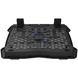 CANYON NS02, Cooling stand single fan with 2x2.0 USB hub, support up to 10”-15.6” laptop, ABS plastic and iron, Fans dimension:125*125*15mm(1pc), DC 5V, fan speed: 800-1000RPM, size:340*265*30mm, 406g