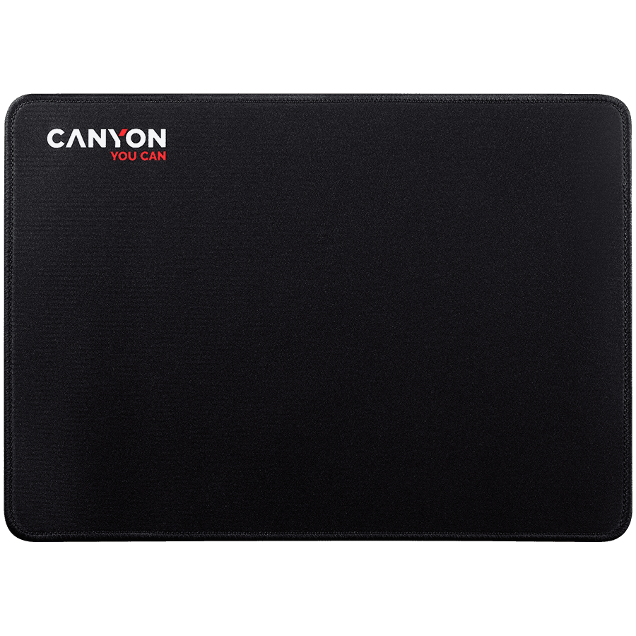 CANYON MP-4, Mouse pad, 350X250X3MM, Multipandex, fully black with our logo (non gaming), blister cardboard