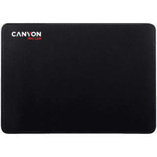 CANYON MP-4, Mouse pad, 350X250X3MM, Multipandex, fully black with our logo (non gaming), blister cardboard