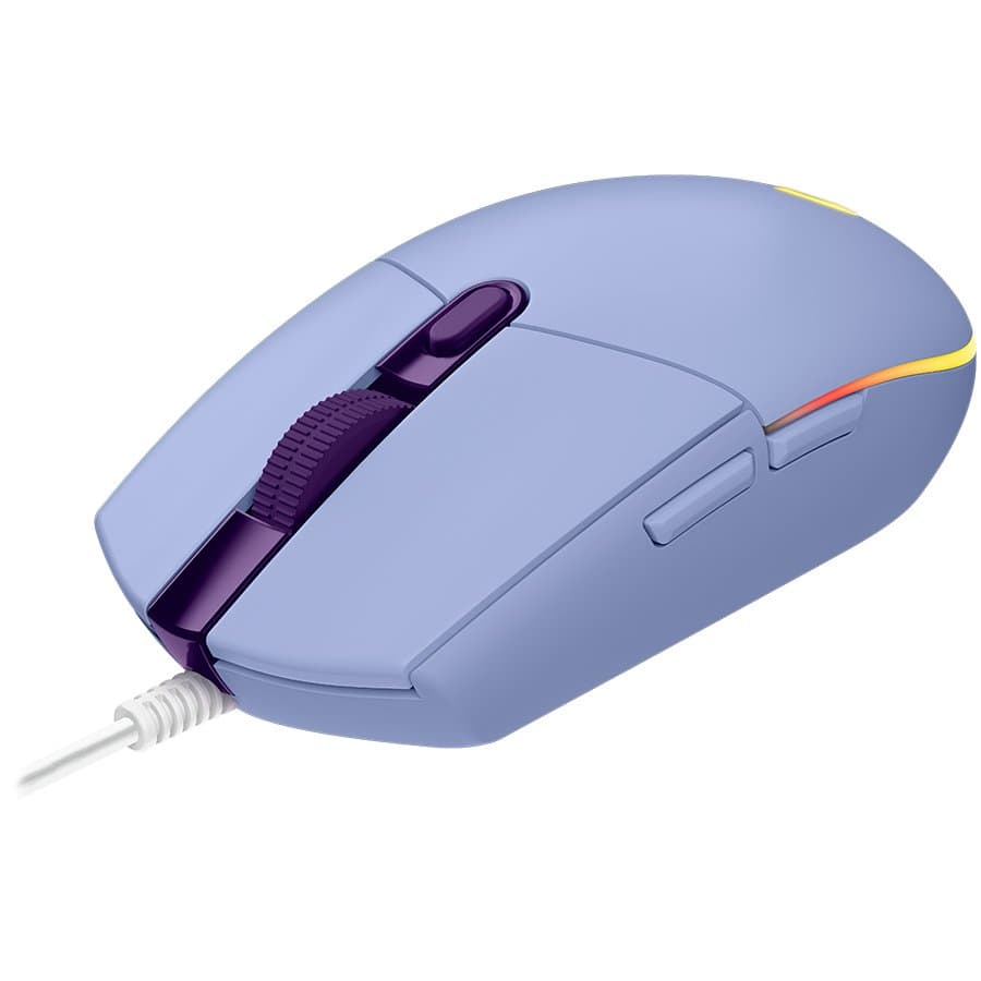 LOGITECH G203 LIGHTSYNC Corded Gaming Mouse - LILAC - USB 2