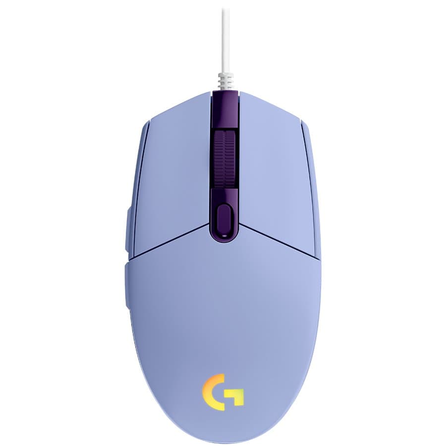 LOGITECH G203 LIGHTSYNC Corded Gaming Mouse - LILAC - USB 4
