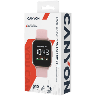 CANYON Bazilic SW-78, Smart watch, 1.4inches IPS full touch screen, with music player plastic body, IP68 waterproof, multi-sport mode, compatibility with iOS and android, Host: 42.8*36.8*10.7mm, Strap: 22*250mm, 45g
