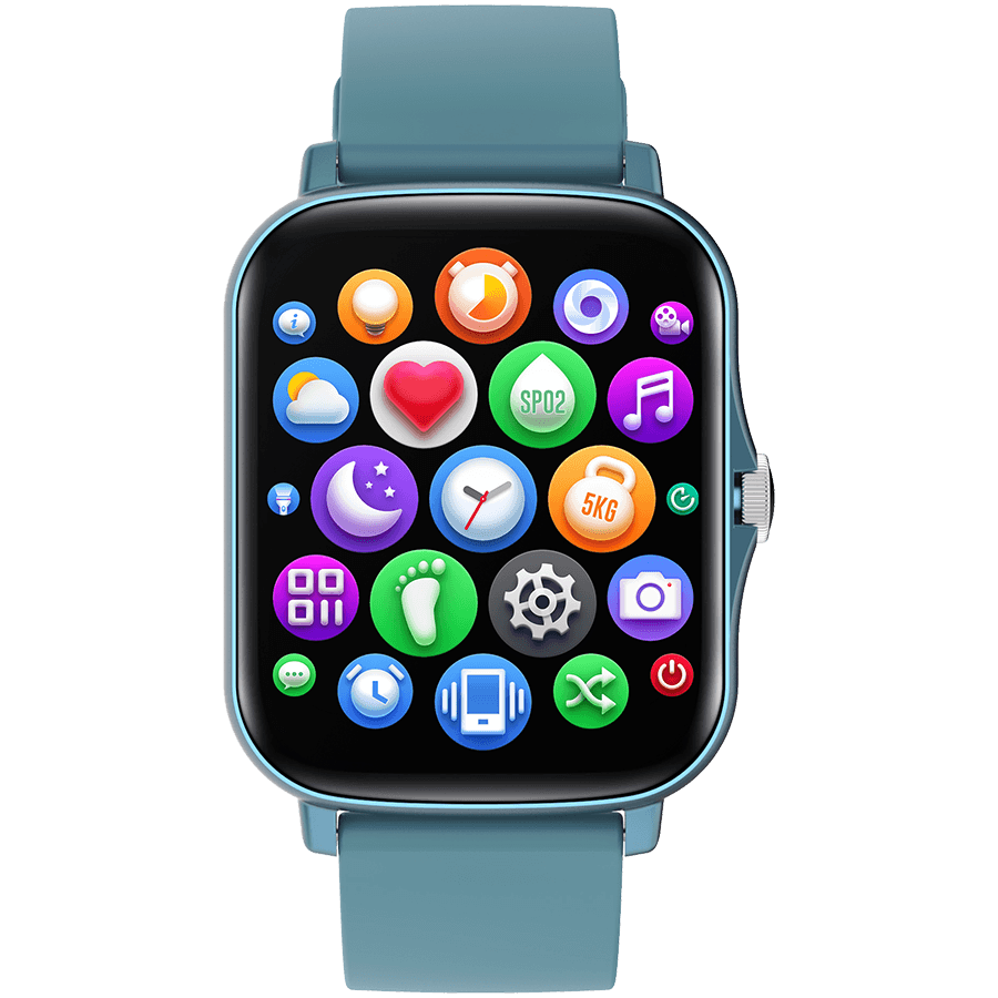 CANYON Wildberry SW-79, Smart watch, 1.69inches TFT full touch screen, Zinic+plastic body, IP67 waterproof, multi-sport mode, compatibility with iOS and android, blue body with blue silicon belt, Host: 44.4*36*9.2mm, Strap: 230x20mm, 47g