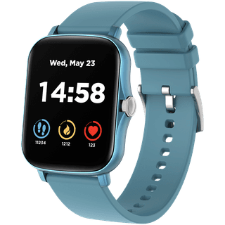 CANYON Wildberry SW-79, Smart watch, 1.69inches TFT full touch screen, Zinic+plastic body, IP67 waterproof, multi-sport mode, compatibility with iOS and android, blue body with blue silicon belt, Host: 44.4*36*9.2mm, Strap: 230x20mm, 47g