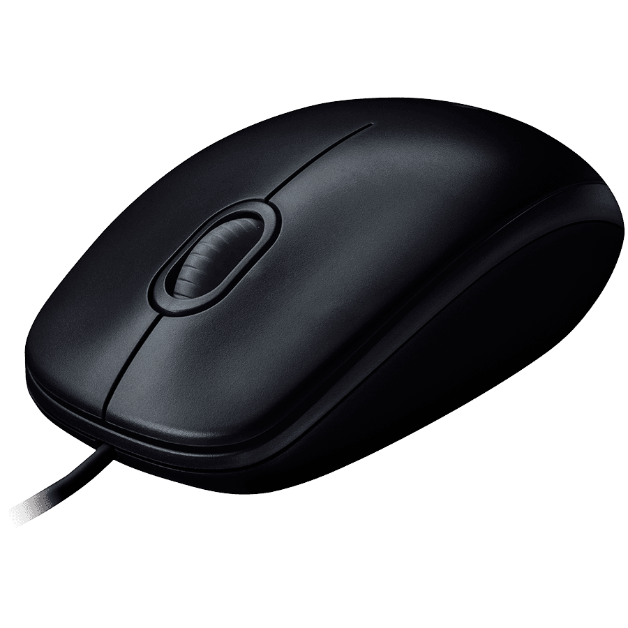 LOGITECH B100 Corded Mouse - BLACK - USB - B2B 2