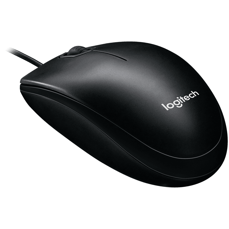 LOGITECH B100 Corded Mouse - BLACK - USB - B2B 3