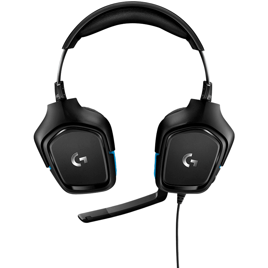 LOGITECH G432 Wired Gaming Headset 7.1 - LEATHERETTE - BLACK/BLUE - USB 3