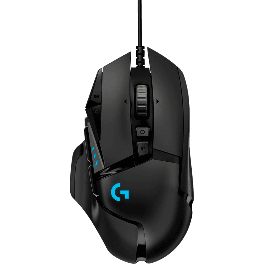 LOGITECH G502 Corded Gaming Mouse - HERO - BLACK - USB - EER2