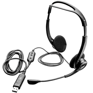 Logitech PC 960 Corded Stereo Headset - BLACK
