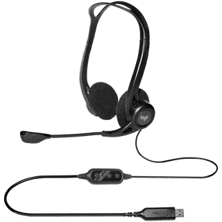 Logitech PC 960 Corded Stereo Headset - BLACK