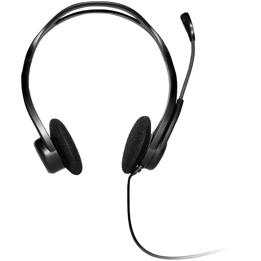 LOGITECH PC960 Corded Stereo Headset BLACK - USB 4