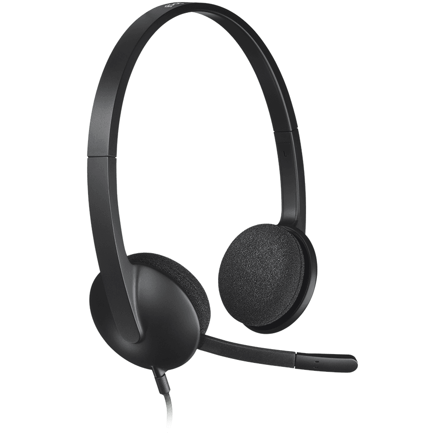 LOGITECH H340 Corded Headset - BLACK - USB 3