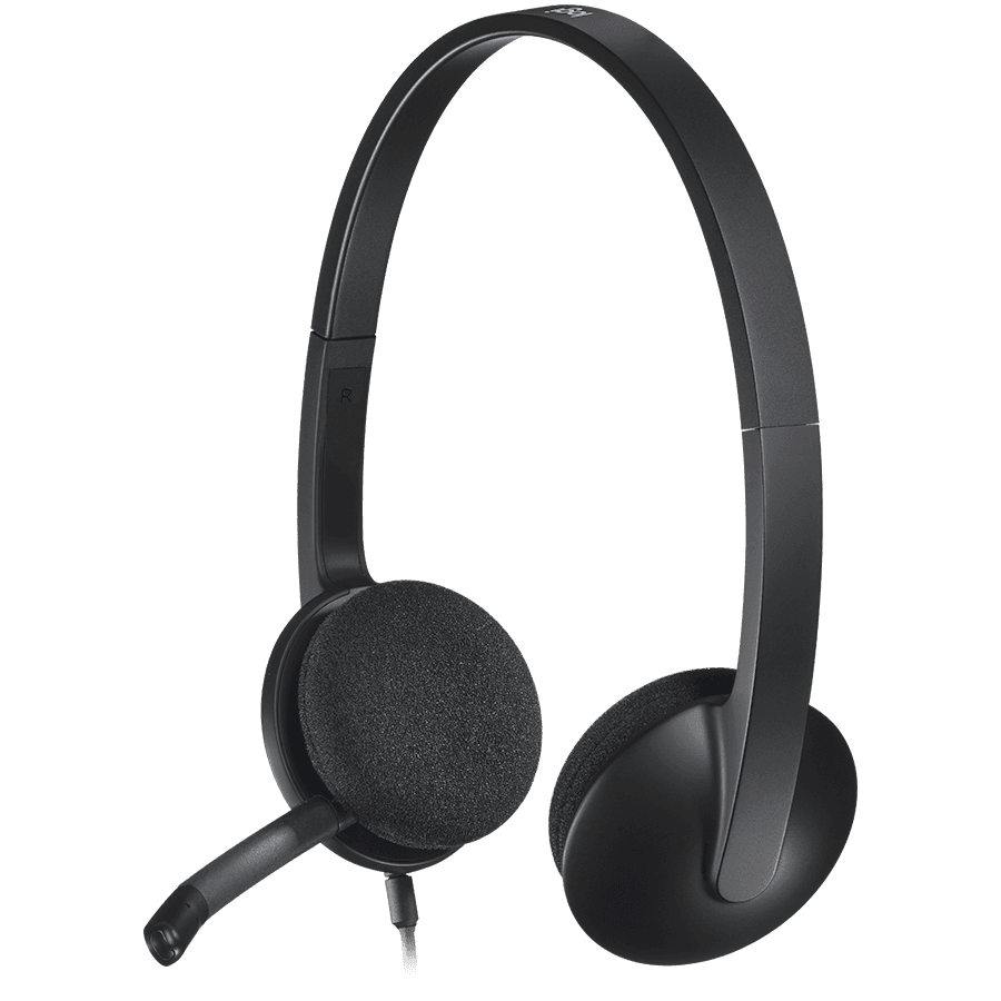 LOGITECH H340 Corded Headset - BLACK - USB 4