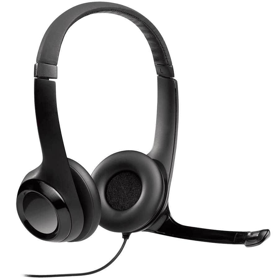 LOGITECH H390 Corded Headset - BLACK - USB 2