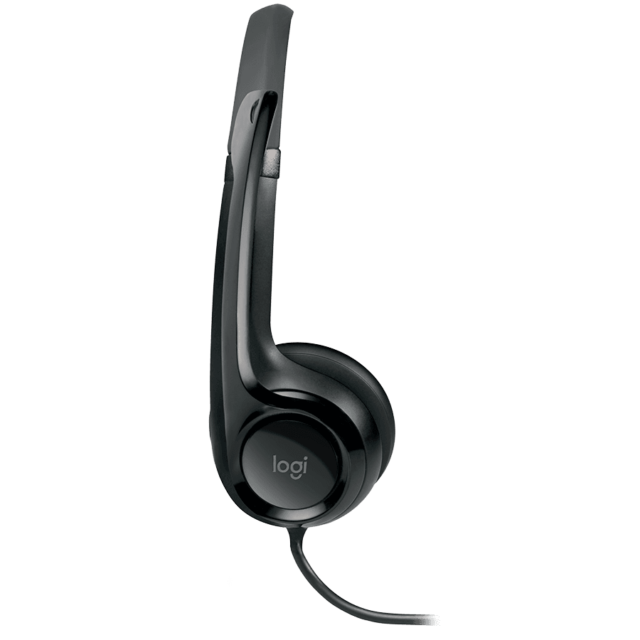LOGITECH H390 Corded Headset - BLACK - USB 3