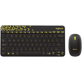 Logitech MK240 Nano Wireless Combo - BLACK/CHARTREUSE - RUS