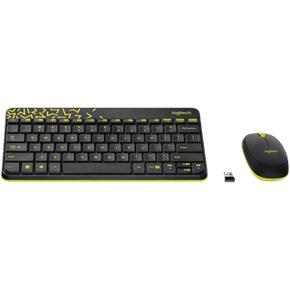 Logitech MK240 Nano Wireless Combo - BLACK/CHARTREUSE - RUS