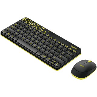 Logitech MK240 Nano Wireless Combo - BLACK/CHARTREUSE - RUS