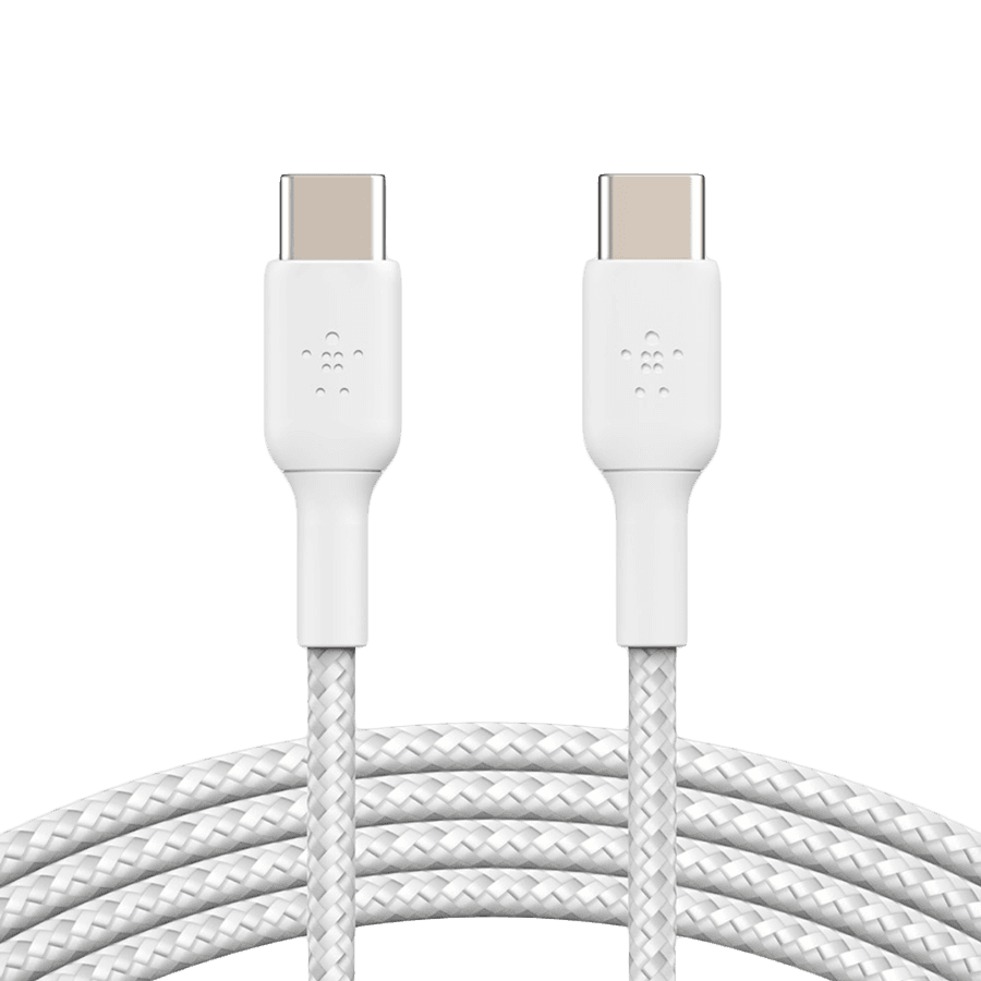 BELKIN USB-C to USB-C Cable Braided, 1M, White
